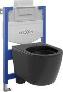 Mexen set WC încastrat cadru Felix XS-U cu vas de toaletă  Carmen, Negru mat - 6853388XX85