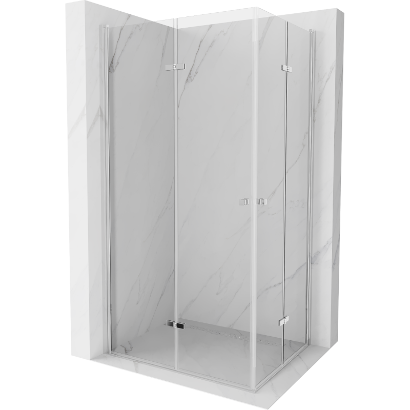 Mexen Lima Duo cabină de duș pliabilă 90 x 80 cm, transparent, Crom - 856-090-080-02-00