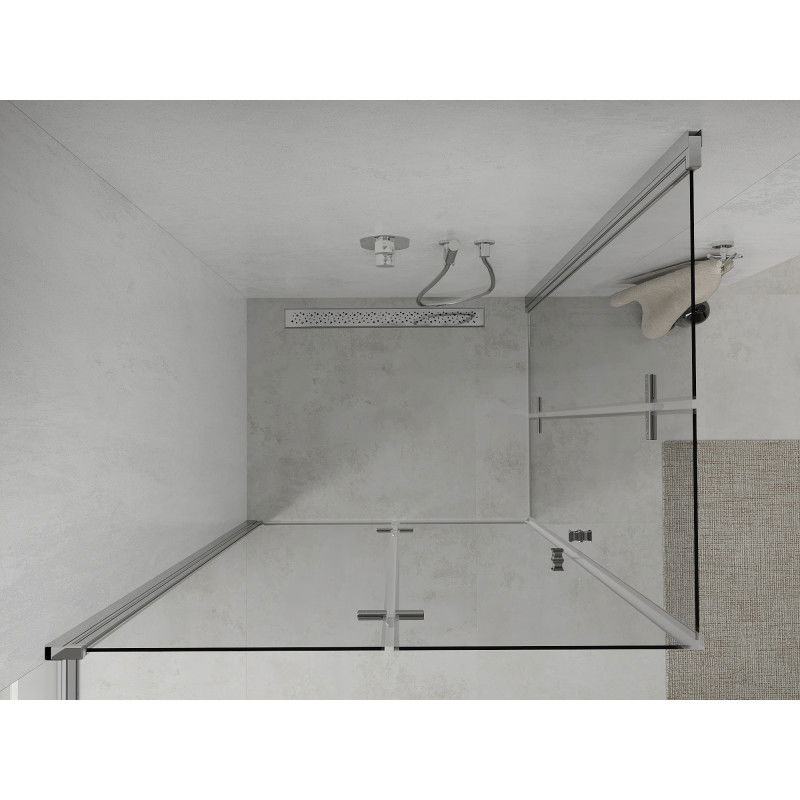 Mexen Lima Duo cabină de duș pliabilă 90 x 80 cm, transparent, crom - 856-090-080-02-00