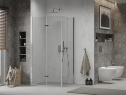 Mexen Lima Duo cabină de duș pliabilă 100 x 70 cm, transparent, Crom - 856-100-070-02-00