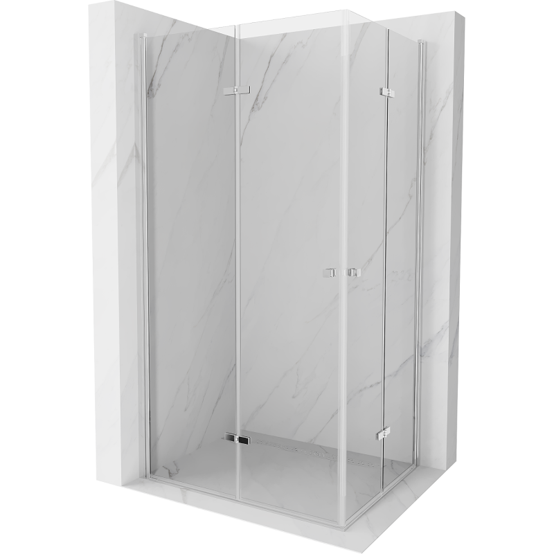 Mexen Lima Cabină de duș pliabilă Duo 100 x 80 cm, transparentă, crom - 856-100-080-02-00