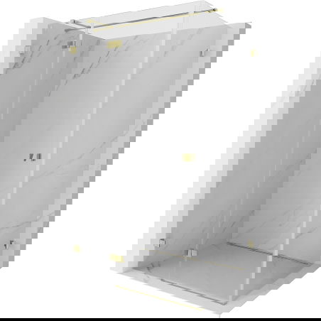 Mexen Lunar T balos zuhanykabin balra nyíló 70 x 110 cm, átlátszó, arany - 834T-070-110-50-00-L