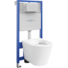 Mexen Rico set incastrat WC cadru Fenix Slim cu vas WC, alb lucios - 6103372XX00