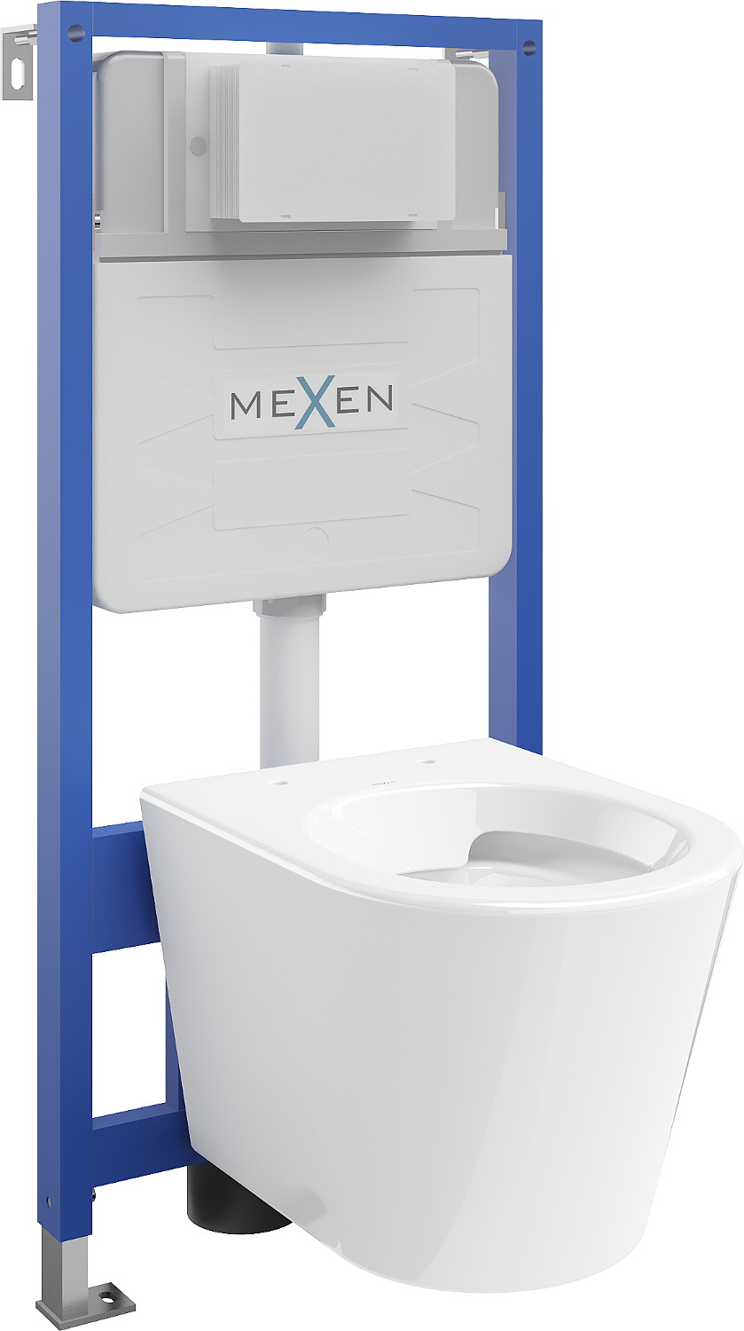 Mexen set WC încastrat cadru Felix Slim cu vas de toaletă  Rico, Albă - 6103372XX00