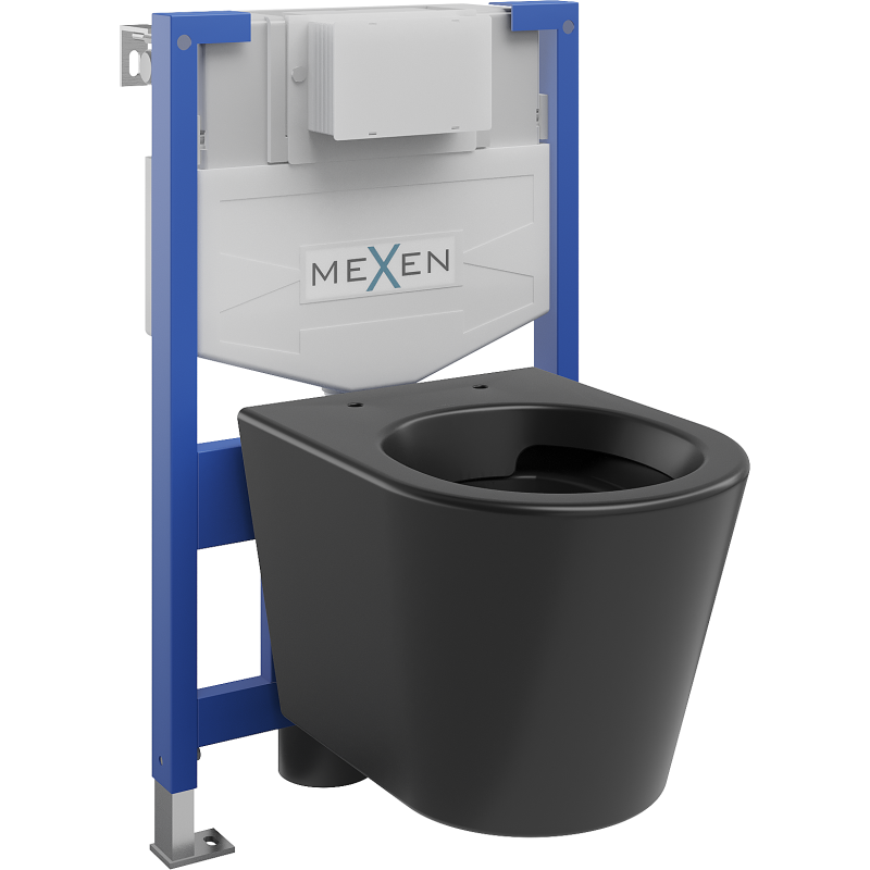 Mexen Rico WC beépített szerelvény Fenix XS-F rejtett tartállyal, fekete matt - 6803372XX85