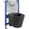 Mexen WC beépített készlet Fenix XS-F kerettel Rico WC csészével, fekete matt - 6803372XX85