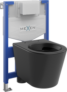 Mexen set WC încastrat cadru Felix XS-F cu vas de toaletă  Rico, Negru mat - 6803372XX85