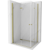 Mexen Lima Duo cabină de duș pliabilă 100 x 90 cm, transparent, auriu - 856-100-090-50-00-02