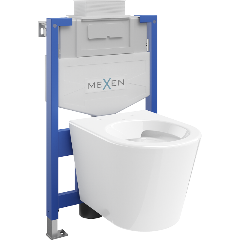 Mexen Rico falba alatti WC készlet Fenix XS-U WC csészével, fehér fényes - 6853372XX00