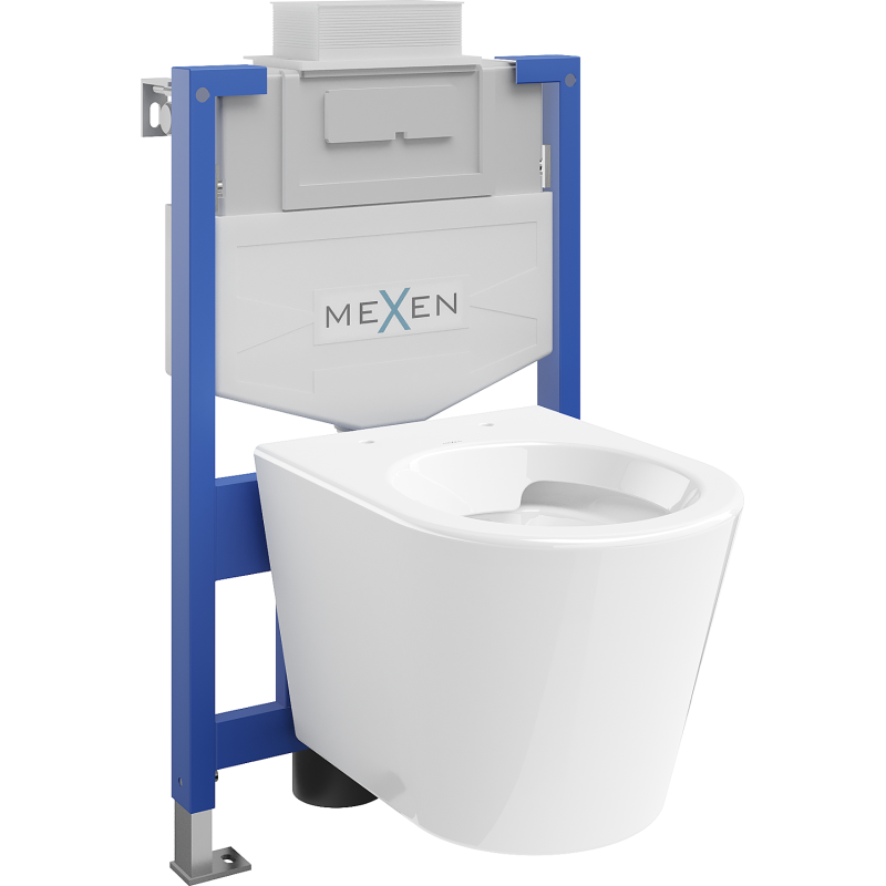 Mexen Rico set WC încastrat cadru Fenix XS-U cu vas WC, alb lucios - 6853372XX00