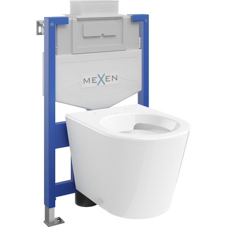 Mexen set încastrat WC cadru Fenix XS-U cu vas WC Rico, alb lucios - 6853372XX00