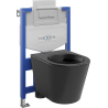 Mexen Rico set incastrat WC cadru Fenix XS-U cu vas WC, negru mat - 6853372XX85