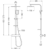 Mexen CQ54 set duș încastrat cu cap de duș și baterie termostatică, negru/crom - 772505495-71