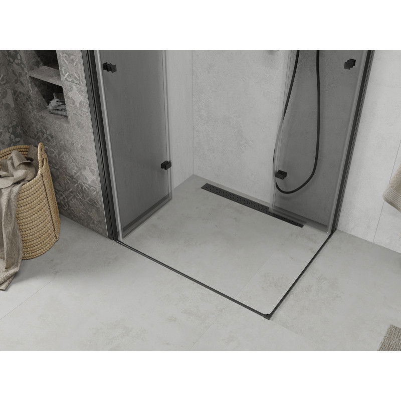 Mexen Lima Duo cabină de duș pliabilă 100 x 90 cm, transparentă, neagră - 856-100-090-70-00-02