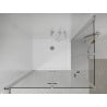 Mexen Lima Duo cabină de duș pliabilă 100 x 90 cm, transparent, Crom + cadă de duș Flat - 856-100-090-01-02-4010