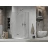 Mexen Lima Duo cabină de duș pliabilă 100 x 90 cm, transparent, Crom + cadă de duș Flat - 856-100-090-01-02-4010