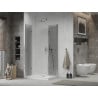 Mexen Lima Duo cabină de duș pliabilă 100 x 90 cm, transparent, Crom + cadă de duș Flat - 856-100-090-01-02-4010