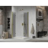 Mexen Lima Cabină de duș Duo pliabilă 90 x 80 cm, transparentă, aurie + cadă de duș Flat - 856-090-080-50-02-4010G