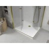 Mexen Lima Duo cabină de duș pliabilă 100 x 90 cm, transparent, Aurie + cadă de duș Flat - 856-100-090-50-02-4010G