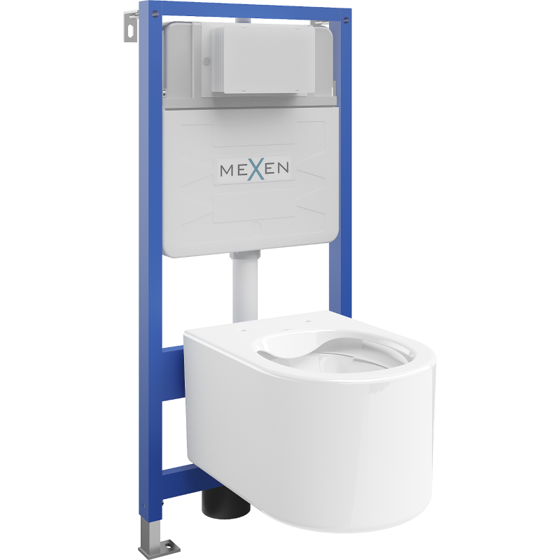 Mexen set WC încastrat cadru Felix Slim cu vas de toaletă  Sofia, Albă - 6103354XX00