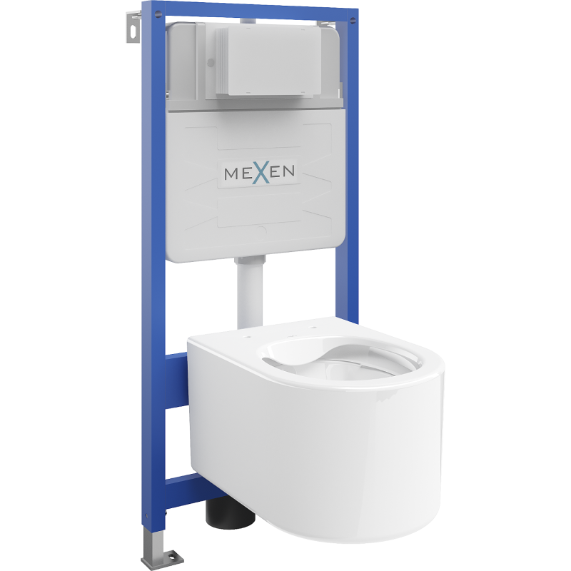 Mexen Sofia set încastrat WC cadru Fenix Slim cu vas WC, alb lucios - 6103354XX00