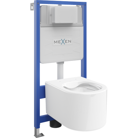 Mexen Sofia beépített WC készlet Fenix Slim WC tartállyal, fényes fehér - 6103354XX00