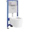 Mexen set WC încastrat cadru Felix Slim cu vas de toaletă  Sofia, Albă - 6103354XX00