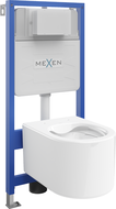 Mexen set WC încastrat cadru Felix Slim cu vas de toaletă  Sofia, Albă - 6103354XX00
