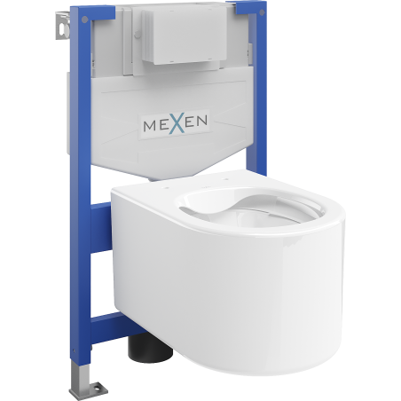 Mexen beépíthető Felix XS-F WC váz WC csészével Sofia, Fehér - 6803354XX00