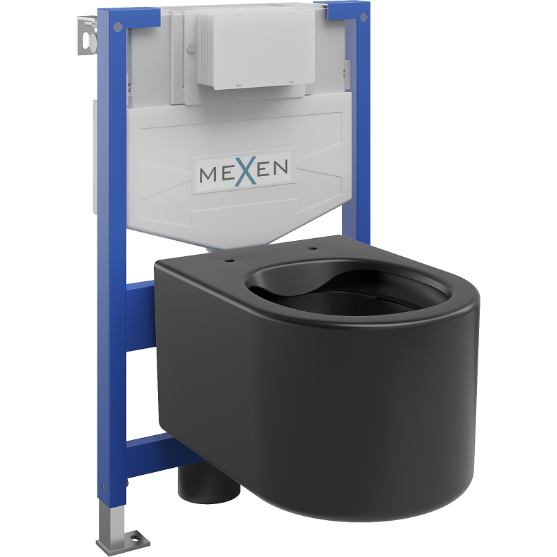 Mexen set WC încastrat cadru Felix XS-F cu vas de toaletă  Sofia, Negru mat - 6803354XX85