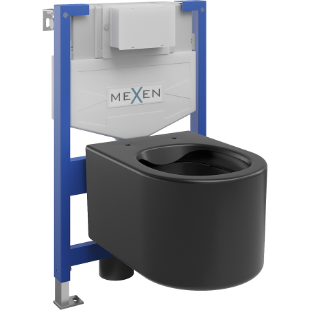 Mexen set încastrat WC cadru Fenix XS-F cu vas WC Sofia, negru mat - 6803354XX85