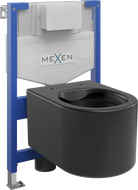 Mexen set WC încastrat cadru Felix XS-F cu vas de toaletă  Sofia, Negru mat - 6803354XX85
