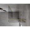 Mexen Mist H T cabină de duș batantă dreapta 80 x 80 cm, transparent, auriu periat - 8A5T-080-080-55-00-P