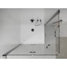 Mexen Lima Duo cabină de duș pliabilă 100 x 90 cm, transparent, Neagră + cadă de duș Flat - 856-100-090-70-02-4010B