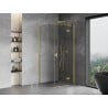 Mexen Mist H T cabină de duș batantă dreapta 80 x 80 cm, transparent, auriu periat - 8A5T-080-080-55-00-P