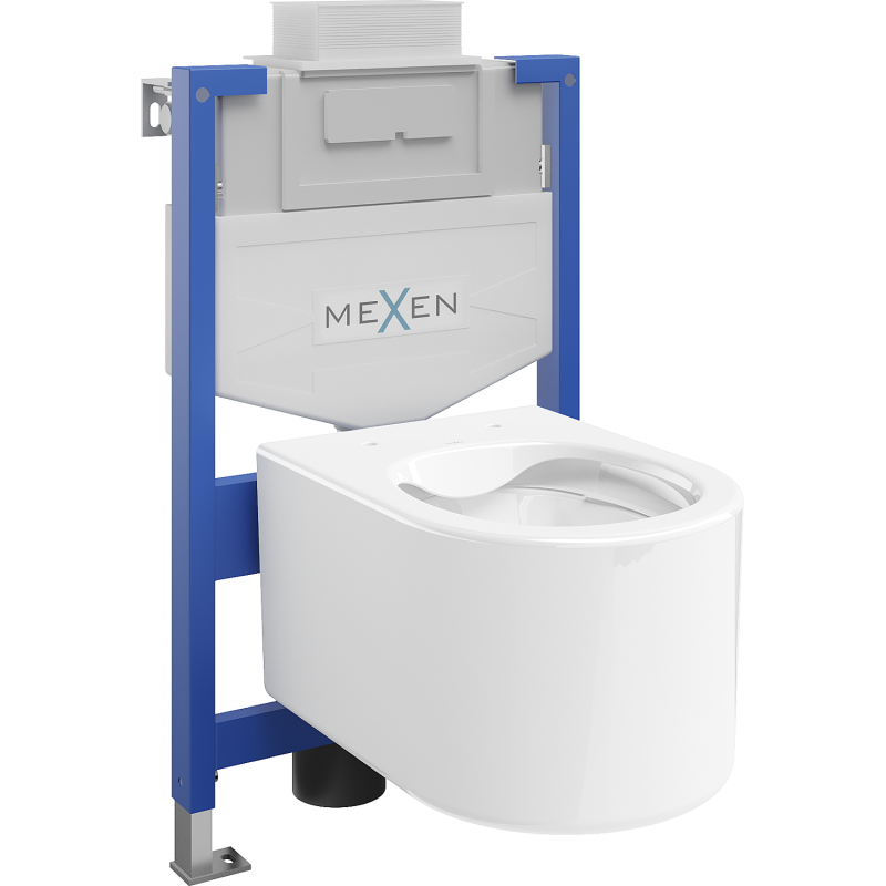Mexen rejtett WC készlet Fenix XS-U WC csészével Sofia, fényes fehér - 6853354XX00