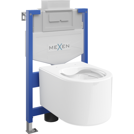 Mexen Sofia Fenix XS-U fali alatti WC szett beépített kerettel és WC csészével, fényes fehér - 6853354XX00