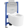 Mexen set WC încastrat cadru Felix XS-U cu vas de toaletă  Sofia, Albă - 6853354XX00