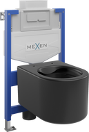 Mexen set WC încastrat cadru Felix XS-U cu vas de toaletă  Sofia, Negru mat - 6853354XX85