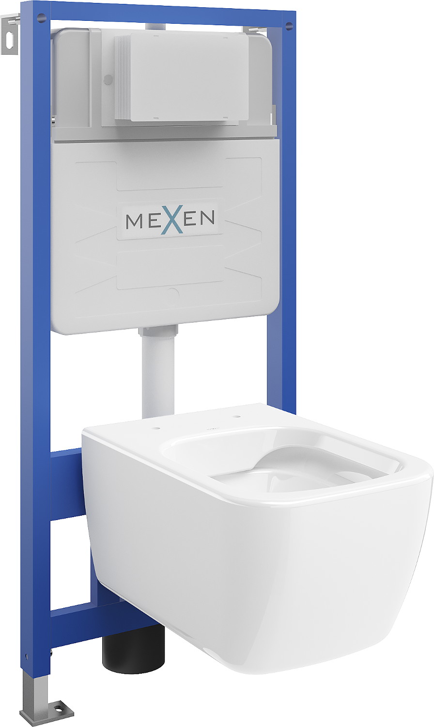 Mexen set WC încastrat cadru Felix Slim cu vas de toaletă  Stella, Albă - 6103368XX00