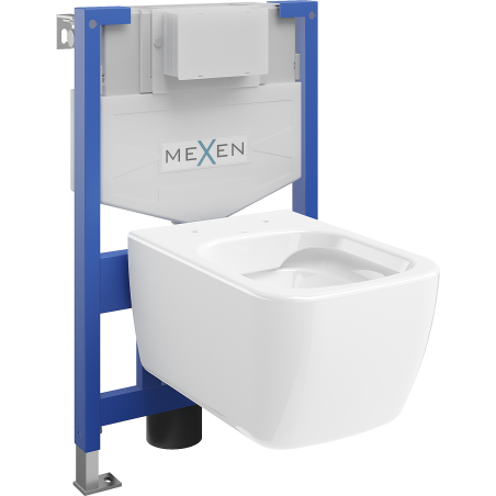 Mexen set încastrat WC cadru Fenix XS-F cu vas WC Stella, alb lucios - 6803368XX00