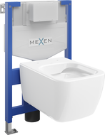 Mexen Stella WC alatti szerelvény Fenix XS-F keret WC csészével, fényes fehér - 6803368XX00