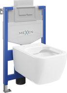 Mexen Stella set incastrat pentru WC cadru Fenix XS-U cu vas WC, alb lucios - 6853368XX00