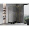 Mexen Mist H T cabină de duș cu deschidere dreapta 100 x 80 cm, transparent, auriu periat - 8A5T-100-080-55-00-P