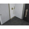 Mexen Pretoria Duo cabină de duș cu uși batante 80 x 70 cm, transparent, auriu - 852-080-070-50-00-02