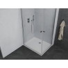 Mexen Pretoria Duo cabină de duș cu deschidere 90 x 80 cm, transparent, crom + cădiță Flat - 852-090-080-01-02-4010