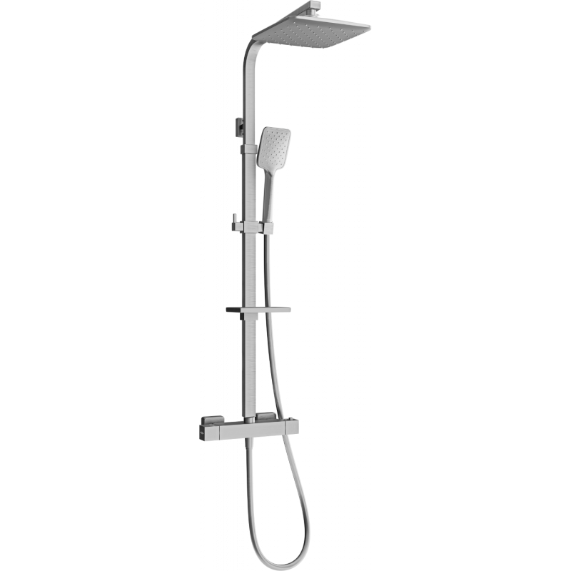 Mexen CQ62 set de duș montat pe perete cu duș deasupra și baterie termostatică, grafit - 772506295-66