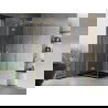 Mexen Mist H T cabină de duș pivotantă stânga 85 x 85 cm, transparent, auriu periat - 8A5T-085-085-55-00-L