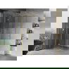 Mexen Mist H T cabină de duș pivotantă stânga 85 x 85 cm, transparent, auriu periat - 8A5T-085-085-55-00-L
