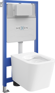 Mexen Teo set WC încastrat cadru Fenix Slim cu vas WC, alb lucios - 6103385XX00